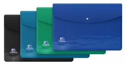 A4 + Press Stud Wallet Oceanis Assorted PK4 - 400177825