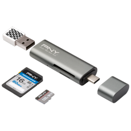PNY USBC Gen1 male SD SDHC SDXC MicroSD