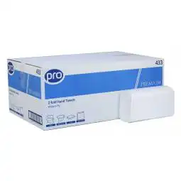 PRO Premium Z-Fold Hand Towels 2ply White 22x24cm 3000 Sheets Per Carton