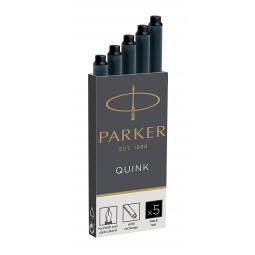 Parker Quink Ink Cartridges Permanent Black Pack of 5