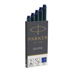 Parker Quink Ink Cartridges Permanent Blue Pack of 5