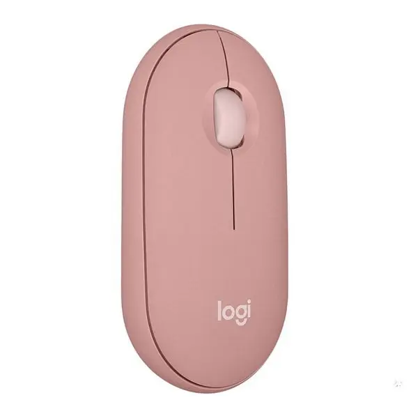 Logitech Pebble 2 M350s 4000 DPI Ambidextrous RF Wireless + Bluetooth Optical Tonal Rose Mouse