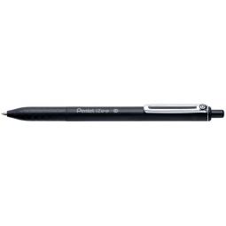 Pentel IZEE Ballpoint Pen Retractable 1.0mm Tip 0.5mm Line Black (Pack 12) BX470-A