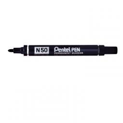 Pentel N50 Permanent Marker Bullet Tip Black Pack of 12