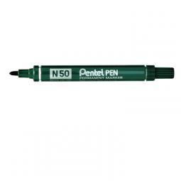Pentel N50 Permanent Marker Bullet Tip Green Pack of 12