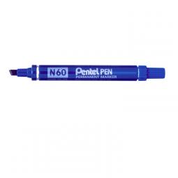 Pentel N60 Permanent Marker Chisel Tip Blue Pack of 12