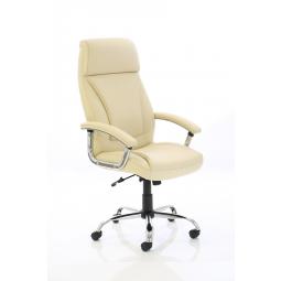 Penza Executive Cream Leather Chair EX000186