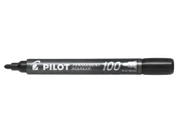 Pilot 100 Permanent Marker Bullet Tip Fine 1.0mm Line Black (Pack 12) - 4902505511097