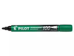 Pilot 100 Permanent Marker Bullet Tip Fine 1.0mm Line Green (Pack 12) - 4902505511127