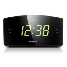 Philips AJ3400/05 Clock Radio FM Tuner Band 10 Preset Stations (Black)