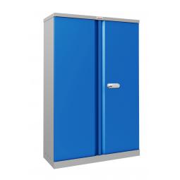 Phoenix SCL Series 2 Door 3 Shelf Steel Storage Cupboard Grey Body Blue Doors with Electronic Lock SCL1491GBE
