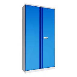 Phoenix SC Series 2 Door 4 Shelf Steel Storage Cupboard Grey Body Blue Doors with Electronic Lock SC1910GBE