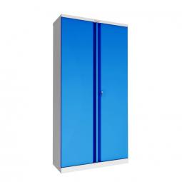 Phoenix SC Series 2 Door 4 Shelf Steel Storage Cupboard Grey Body Blue Doors with Key Lock SC1910GBK