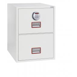 Phoenix Vertical Fire File 2 Drawer Filing Cabinet Electronic Lock