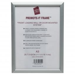Photo Album Company A3 Snap Frame Aluminium Front Loading Silver