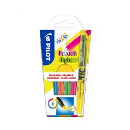 Pilot FriXion Light Erasable Highlighter Pen Chisel Tip 3.8mm Line Assorted Colours (Pack 6)