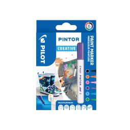 Pilot Pintor Fine Bullet Tip Paint Marker 2.9mm Creative Assorted Colours (Pack 6) 3131910517429