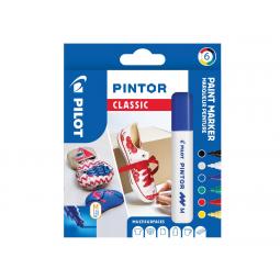 Pilot Pintor Medium Bullet Tip Paint Marker 4.5mm Classic Assorted Colours (Pack 6) 3131910517412