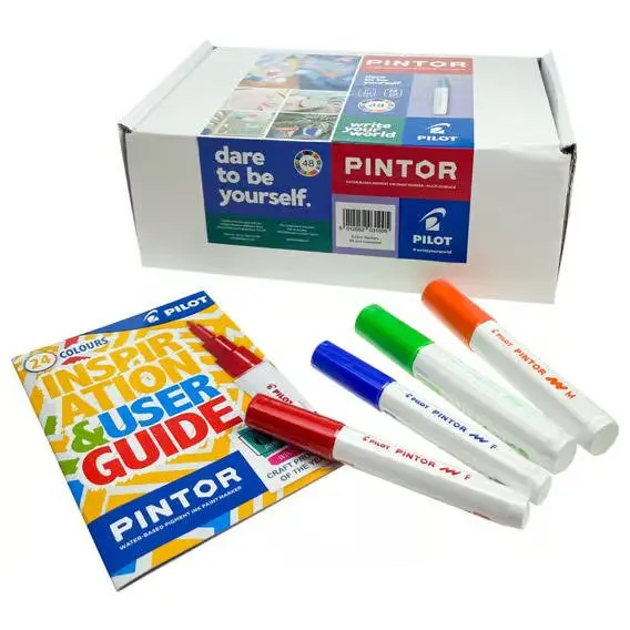 Pilot Pintor Medium Tip Paint Markers Classpack Assorted (Pack 48) - 5012052031005