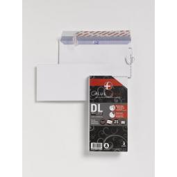 Plus Fabric DL 110gsm Peel and Seal Envelope White Pack of 25