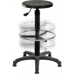 Polly Deluxe Draughter PU Stool Black - 1850/1164