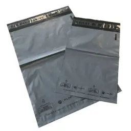 Pilot Grey/Black Opaque Polythene Mailing Bags With Self-Adhesive Strip on Lip 161mm x 240mm + 40mm Lip (Pack 2000) - PMS161G