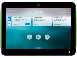 HP Poly TC10 Meeting Room Scheduling Video Conferencing Touch Controller