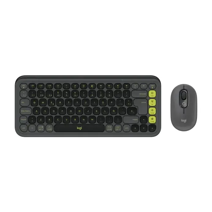 Logitech Pop Icon Combo Wireless Graphite Keyboard and Mouse Set