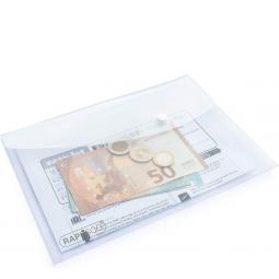 Rapesco Popper Wallets A5 Clear Transparent (Pack 5) 1588
