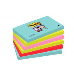 Post-It Super Sticky Notes Miami 76mmx127mm Pack of 6