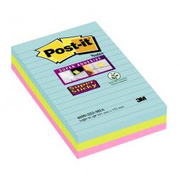 Post-It Super Sticky Notes Miami Lined Notes 101x152mm Pack of 3