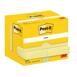 Post-it Notes 38x51mm 100 Sheets Canary Yellow (Pack 12) 7100290163