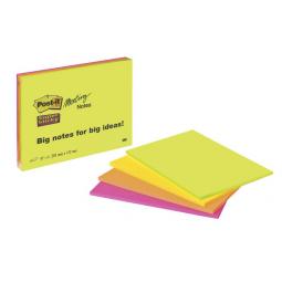 Post-it Super Sticky 200x149mm Neon 6845-SSP Pack of 4