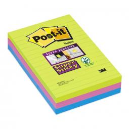 Post-it Super Sticky Note Ruled 102x152mm 660-3SSUC Pack of 3