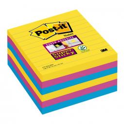 Post-it Super Sticky XL Lined Rio Colours Notes Pack of 6