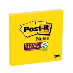 Post-it Yellow Super Sticky Notes 76x76mm 654-S6 Pack of 6