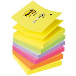 Post-it Z Notes Refill 76x76mm Neon Rainbow R330-NR Pack of 6