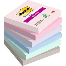 Post it Super Sticky Notes Soulful Colours 76x76mm 90 Sheets (Pack of 6) 7100259204