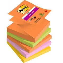 Post it Super Sticky Z Notes Boost Colours 76x76mm 90 Sheets (Pack of 5) 7100258789