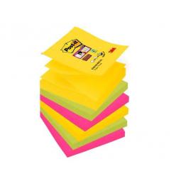 Post it Super Sticky Z Notes Carnival Colours 76x76mm 90 Sheets (Pack of 6) 7100147840