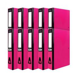 Pukka Brights Box File Foolscap Gloss Laminated Paper Board 75mm Spine Light Pink (Pack 10) BR-7780