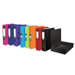 Pukka Brights Box File Laminated Foolscap 75mm Spine Assorted (Pack 10)