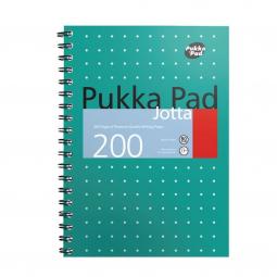 Pukka Metallic Jotta Notebook B5 Wirebound 200 Page Card Cover (Pack 3) 8520-MET