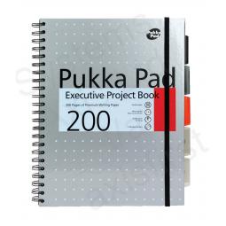 Pukka Pad A4 Executive Project Book 3 Pack Ruled 200 Page 6970-MET