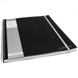Pukka Pad A4 Meeting Pad 160 Page Silver/Black 3 Pack SBMETA4160