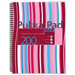 Pukka Pad A4 Pack of 3 Polypropylene Jotta 200 Page Pink Strips JP018