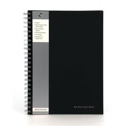 Pukka Pad A4 Wirebound Book Silver/Black Pack of 5 SBWRULA4