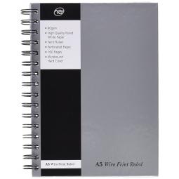Pukka Pad A5 Wirebound 160 Page Silver Pack of 5