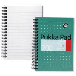 Pukka Pad A6 Jotta Pad Wire Ruled 200 Page Metallic Pack of 3 JM036