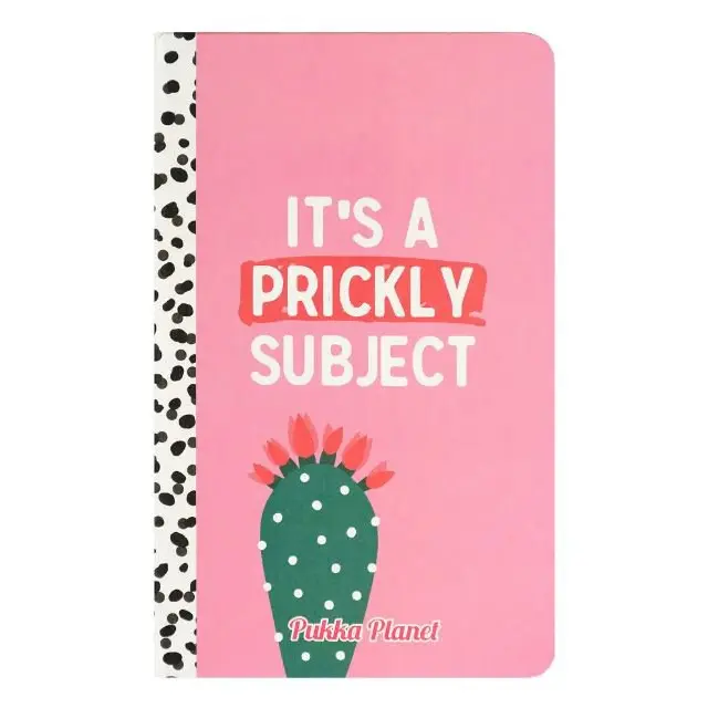 Pukka Planet Casebound Notebook 134 x 215mm 192 8mm Ruled 90gsm Pages Its a Prickly Subject - 9764-SPP